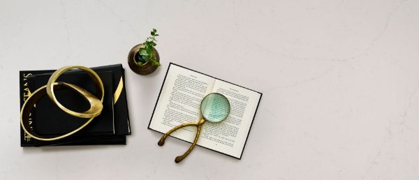 Alabaster White Q Surface with a Decorative Vignette