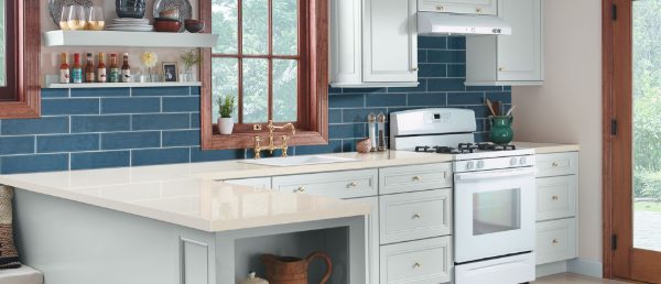 Aruca White Quartz Countertop in Kitchen