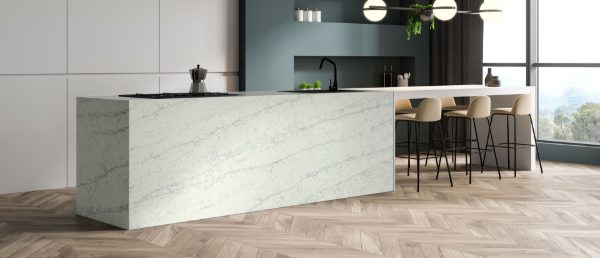 Azurmatt Quartz Countertop in Kitchen
