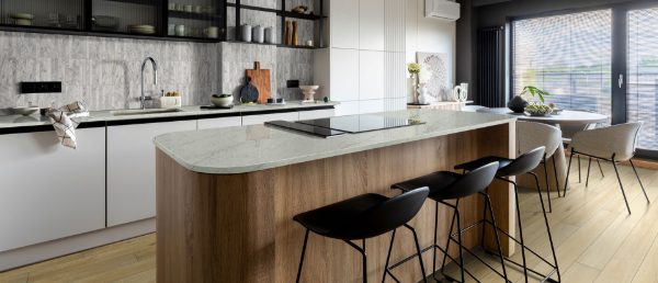 Azurmatt Quartz Countertop in Kitchen
