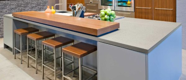 Bianco Pepper Quartz Kitchen Countertops