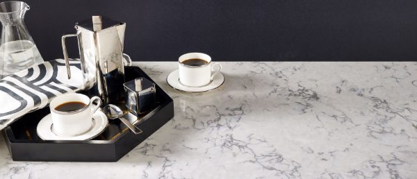 Blanca Arabescato Quartz Countertop in a Culinary Vignette