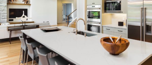 Calacatta Alto Q Surface in Kitchen Island