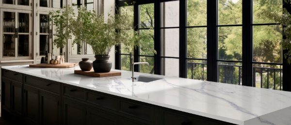 Calacatta Anava Q Surface in Kitchen