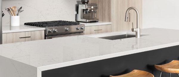 Calacatta Botanica Quartz Countertop in Kitchen