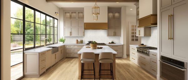 Calacatta Castana Q Surface kitchen