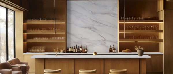Calacatta Castana Q Surface in Kitchen