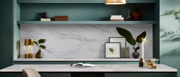 Calacatta Castana Q Surface in Workspacce