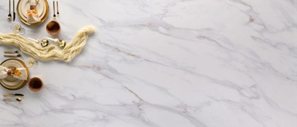 Calacatta Castana Q Surface in Decorative Vignette
