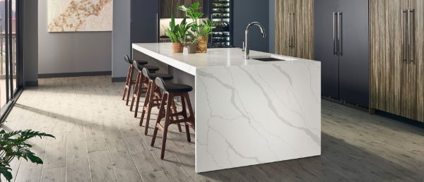 Calacatta Idillio Q Surface in Kitchen Island