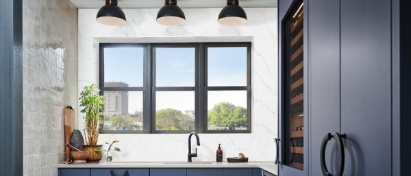 Calacatta Miraggio Cielo Quartz Countertop in Kitchen