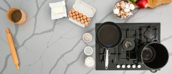 Calacatta Sierra Quartz Countertop with a Culinary Vignette