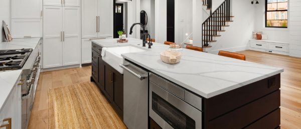 Calacatta Sierra Quartz Countertop in Kitchen