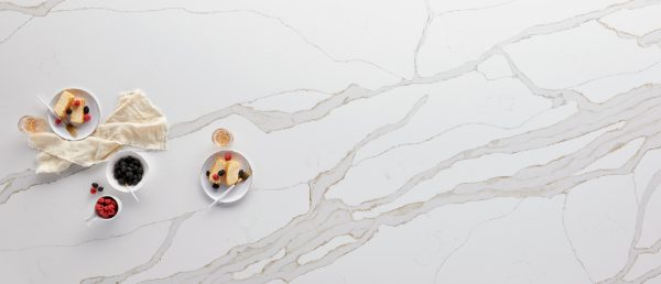 Calacatta Solessio Quartz Countertop Sample