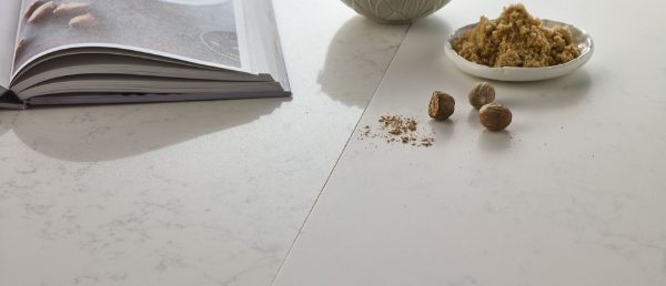 Calacatta Vicenza Quartz Countertop with a Culinary Vignette