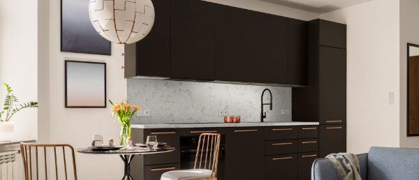 Carrara Mist Quartz Countertop in Kitchen and Dining area