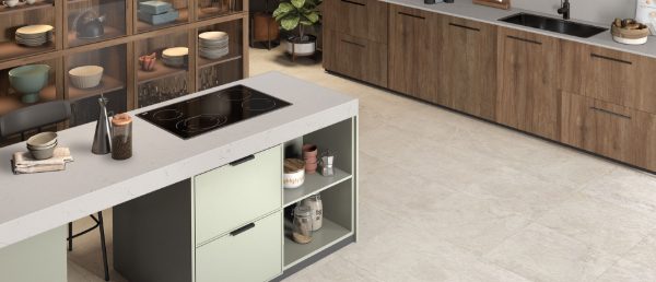 Carrara Trigato Quartz Countertop in Kitchen Counter