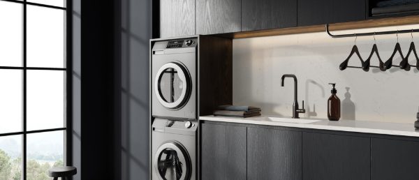 Carrara Trigato Quartz Countertop in Laundry Room