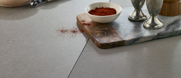 Fossil Gray Matte Quartz Countertop Sample