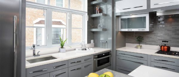 Frost White Q Surface in Kitchen