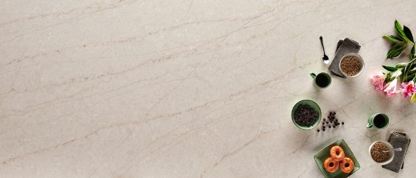 Lumataj Quartz Countertop with a Culinary Vignette