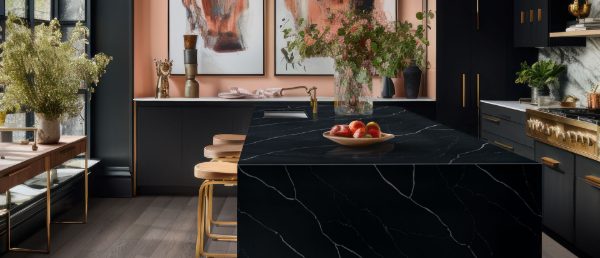 Marquina Midnight Q Surface in Kitchen