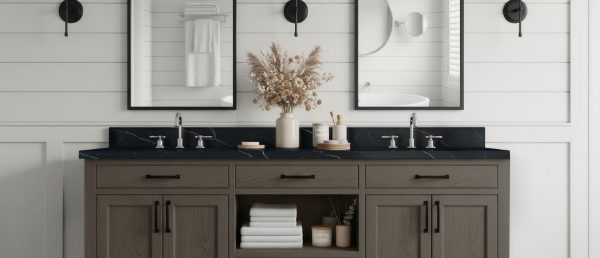 Marquina Midnight in a room, photo by MSI