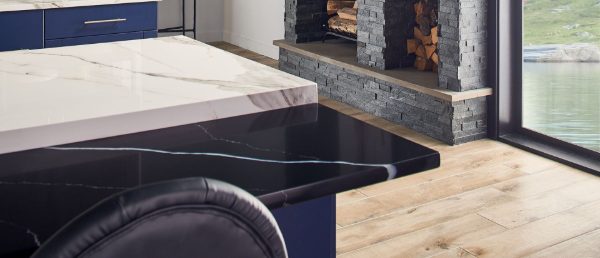 Marquina Midnight Q Surface in Living Space