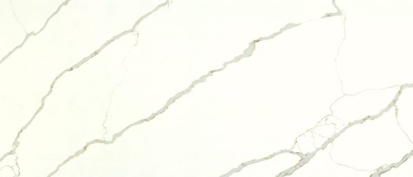 New Calacatta Laza Gold Quartz Slab Sample