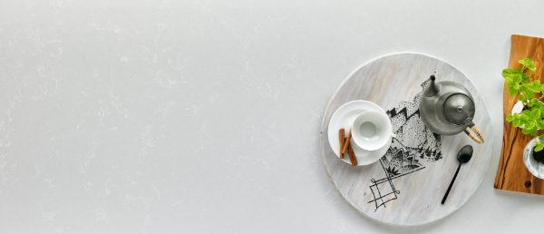 Smoked Pearl Quartz Countertop in a Culinary Vignette