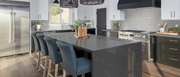 Soapstone Metropolis Quartz Countertop in Kitchen