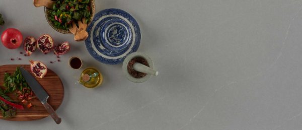 Soapstone Mist Quartz Countertop with a Culinary Vignette